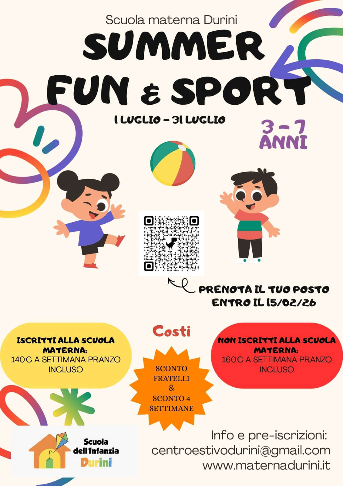 Centro Estivo 2026 Materna Arcore Summer Fun & Sport